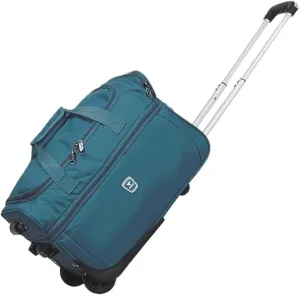 Expandable Soft Rolling Tote Travel Bag Suitcases with Wheels, Waterproof Rolling Duffel Bag Wheeled Business Carry on Luggage, Overnight Weekender Bags for Women Man ( Color : Blue , Size : 27 inch )