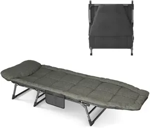 Extra Long Queen Size Sleeping Cots for Adults 5-Position Backrest Adjustment, Ultralight Folding Tent Camping Cot 600D Oxford Cloth, max Loading of 551lbs