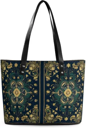 Fashion Leather Tote Bag Travel Work Daily Essentials Handbag Unisex Handbag