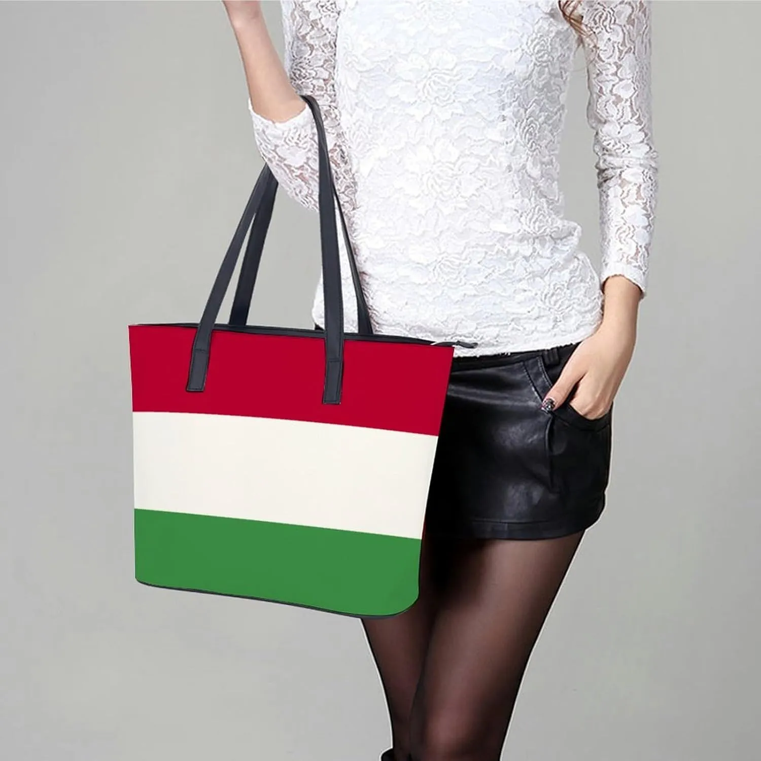 Fashionable Malta Flag Tote Handbag Women Versatile Leather Bag for Travel and Work