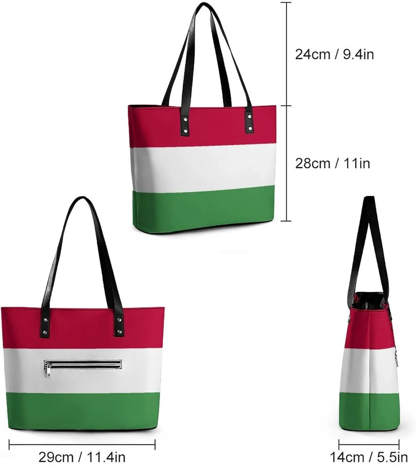 Fashionable Malta Flag Tote Handbag Women Versatile Leather Bag for Travel and Work