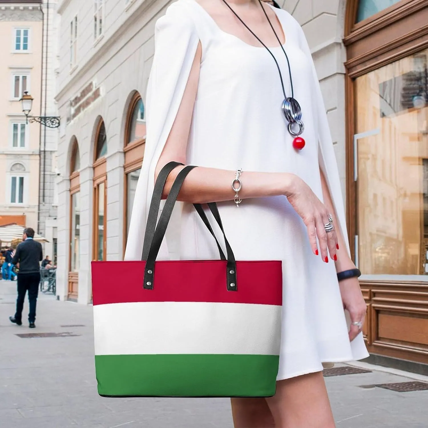 Fashionable Malta Flag Tote Handbag Women Versatile Leather Bag for Travel and Work