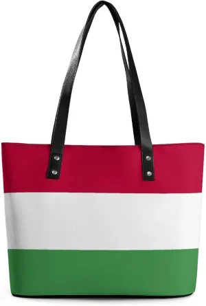Fashionable Malta Flag Tote Handbag Women Versatile Leather Bag for Travel and Work