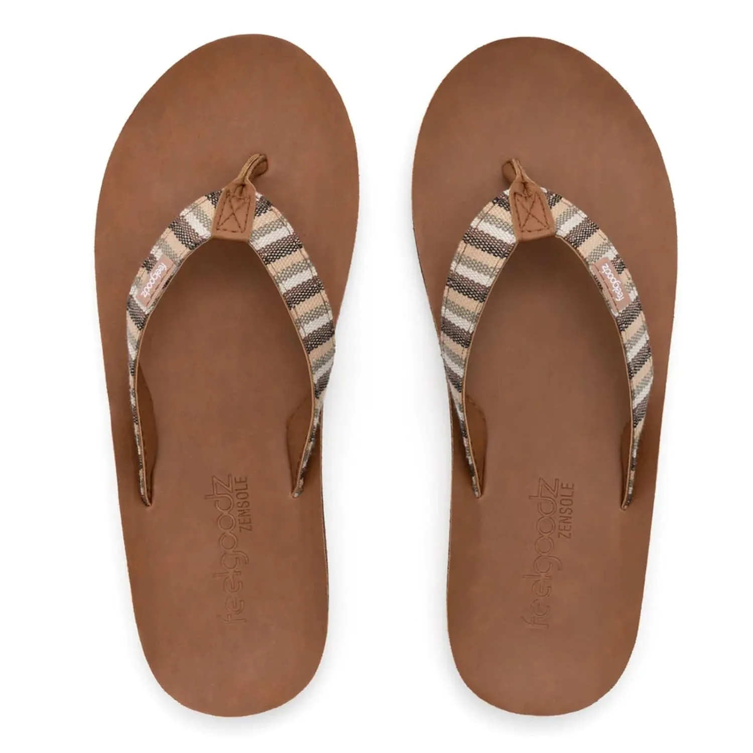 Feelgoodz Women Zensole Woven Slim Kinderz, Color: Dune, Size: 8