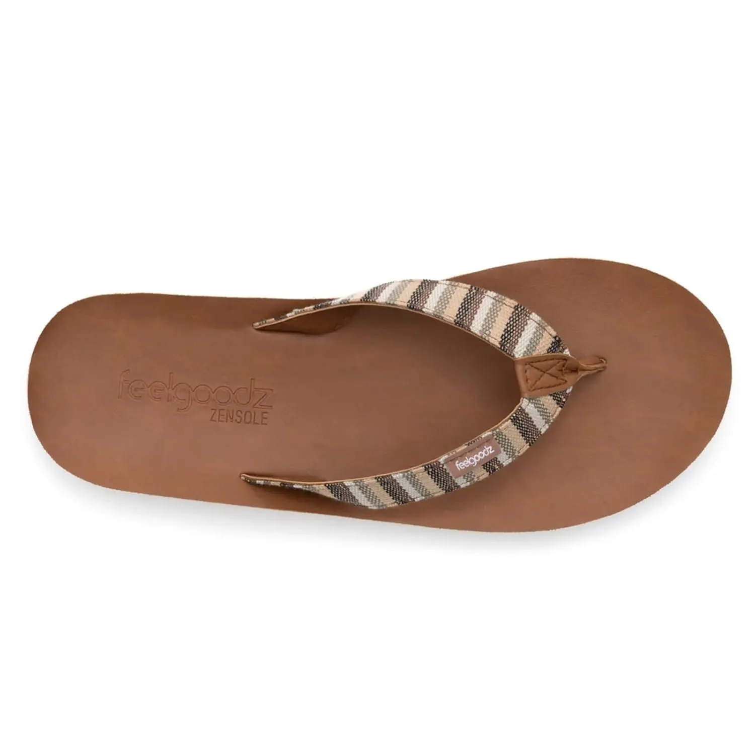 Feelgoodz Women Zensole Woven Slim Kinderz, Color: Dune, Size: 8
