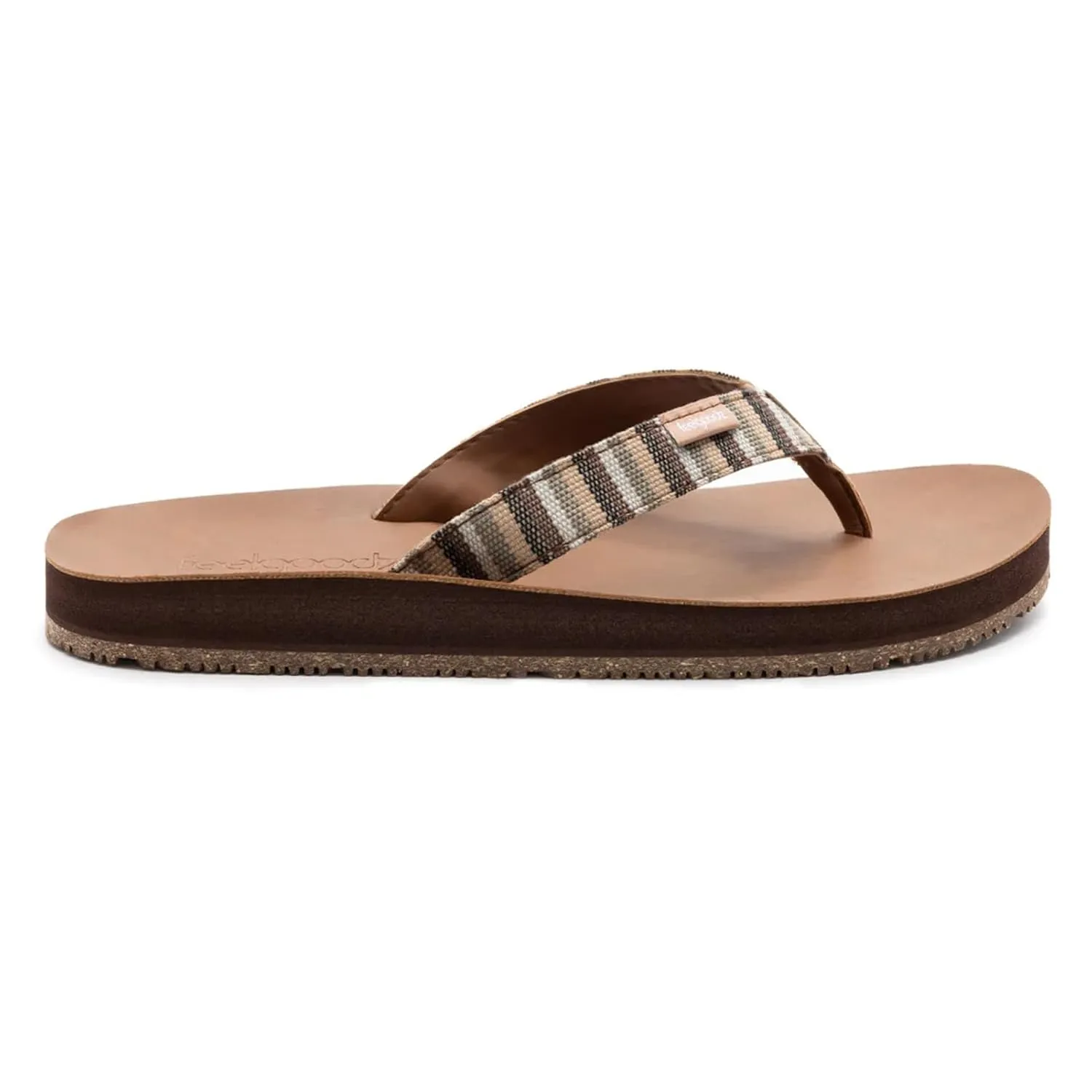 Feelgoodz Women Zensole Woven Slim Kinderz, Color: Dune, Size: 8