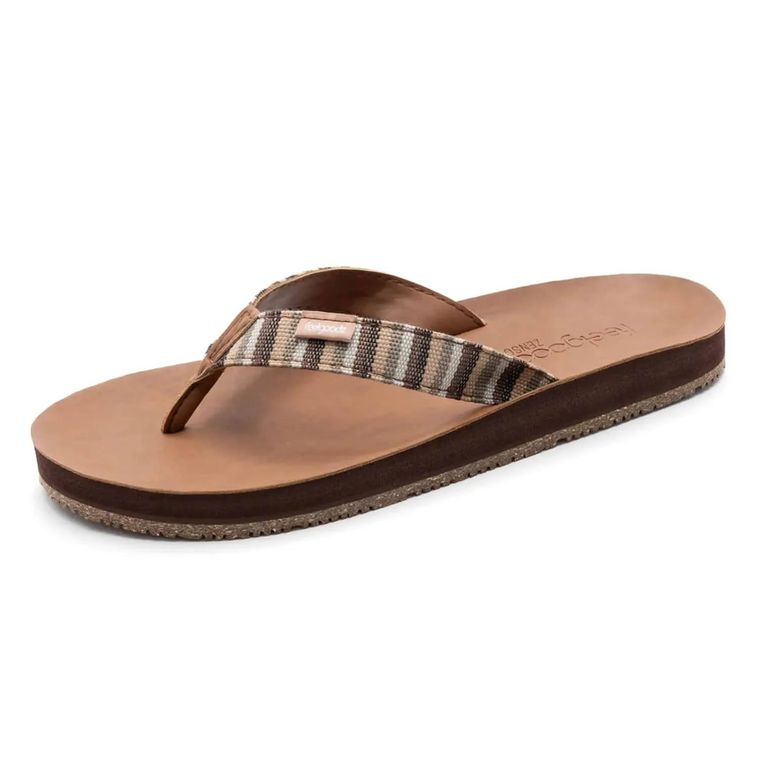 Feelgoodz Women Zensole Woven Slim Kinderz, Color: Dune, Size: 8