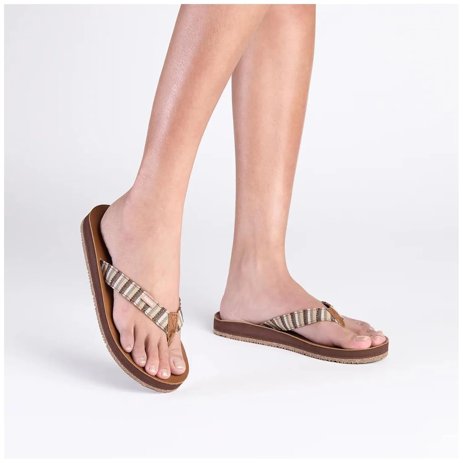 Feelgoodz Women Zensole Woven Slim Kinderz, Color: Dune, Size: 8