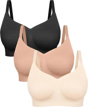 FeelinGirl Bralettes for Women with Support Comfortable Bras No Underwire Seamless Everyday Bras
