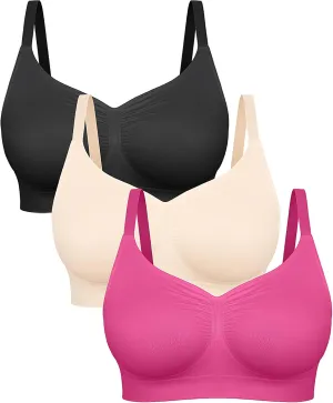 FeelinGirl Bralettes for Women with Support Comfortable Bras No Underwire Seamless Everyday Bras