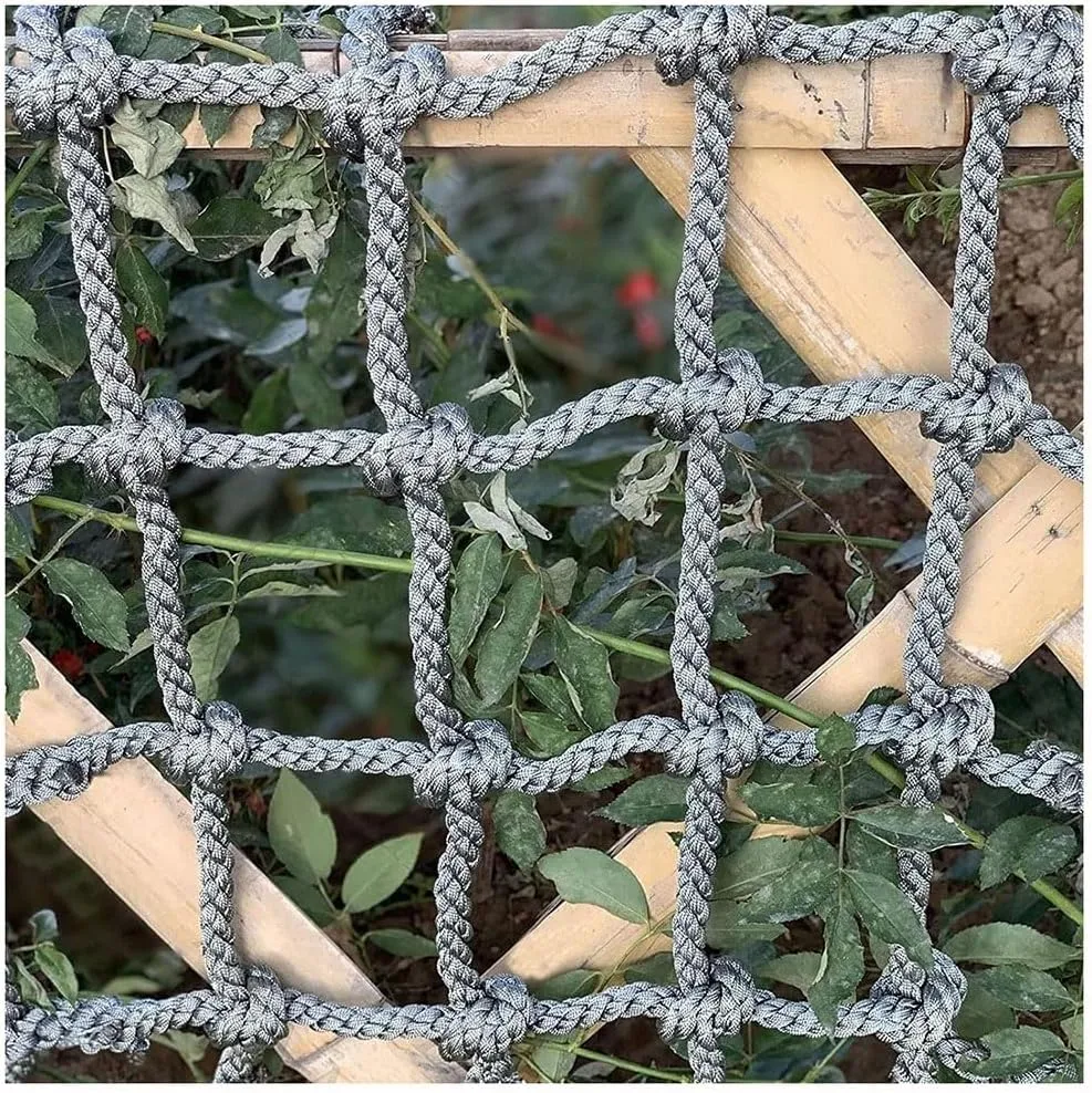 Fence Nets Climbing Netting Automotive Cargo Nets Heavy Duty Rope Cargo Net Anti-Wear Balcony Railing Protection Fence Net Children Outdoor Climbing Net(16mm-14cm,1X5m/3.3X16.4ft)