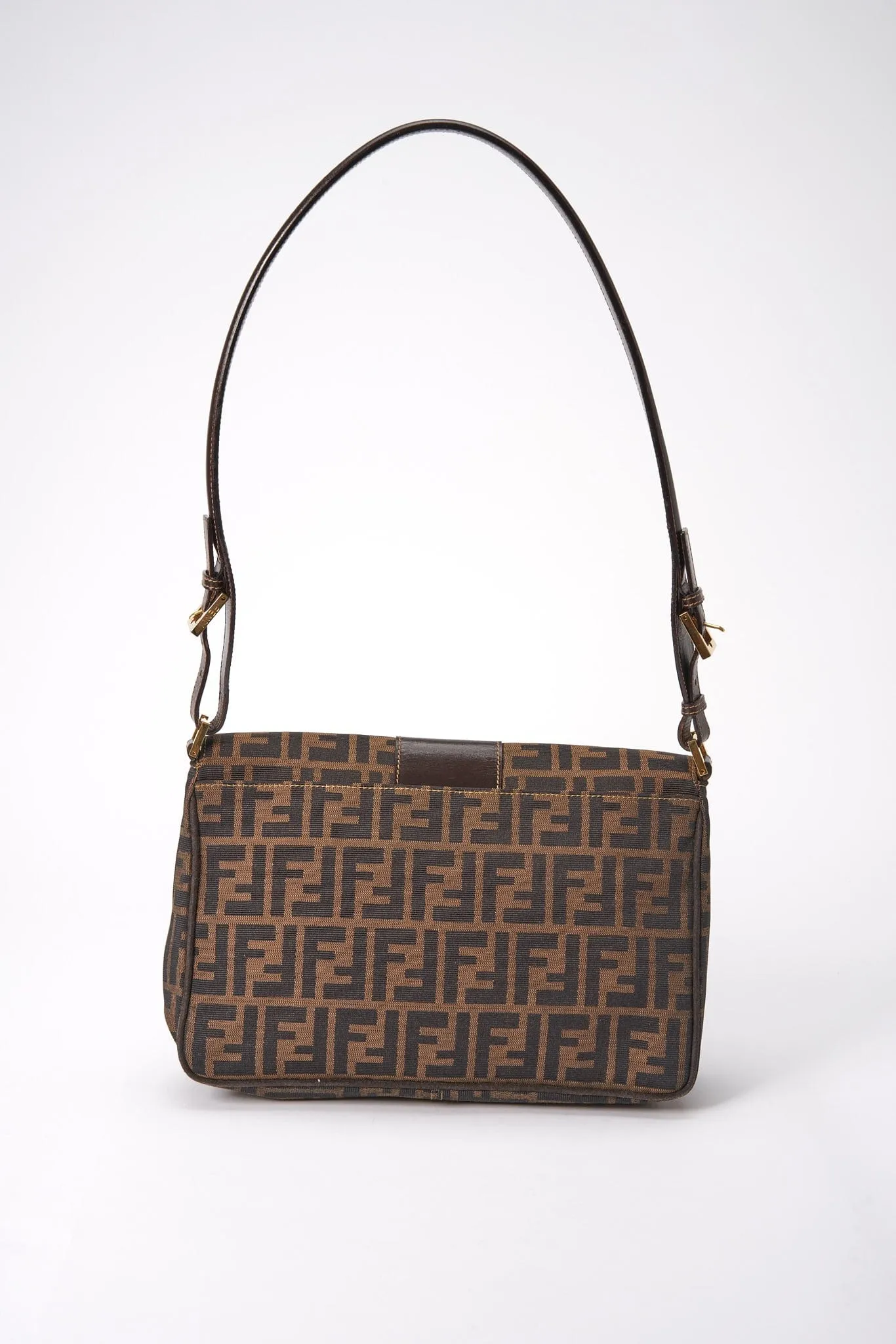 Fendi Vintage Zucca Shoulder Bag - Brown