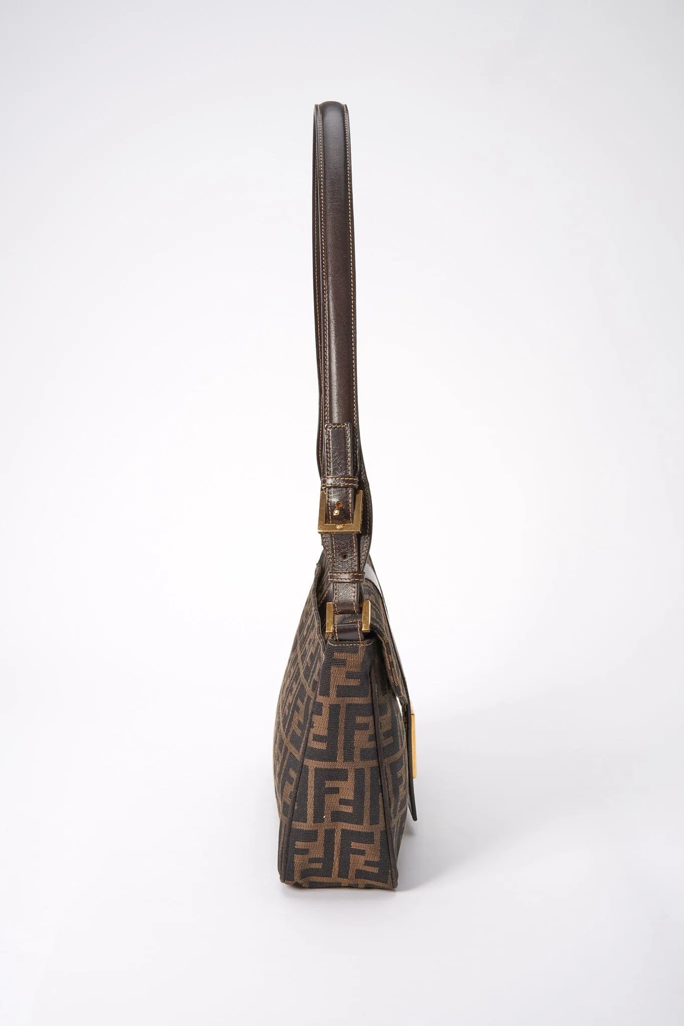 Fendi Vintage Zucca Shoulder Bag - Brown