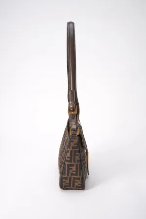 Fendi Vintage Zucca Shoulder Bag - Brown