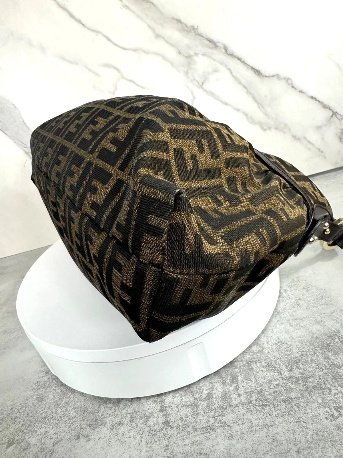 FENDI ZUCCA CUOIO LUCIDO CHEF HOBO BAG