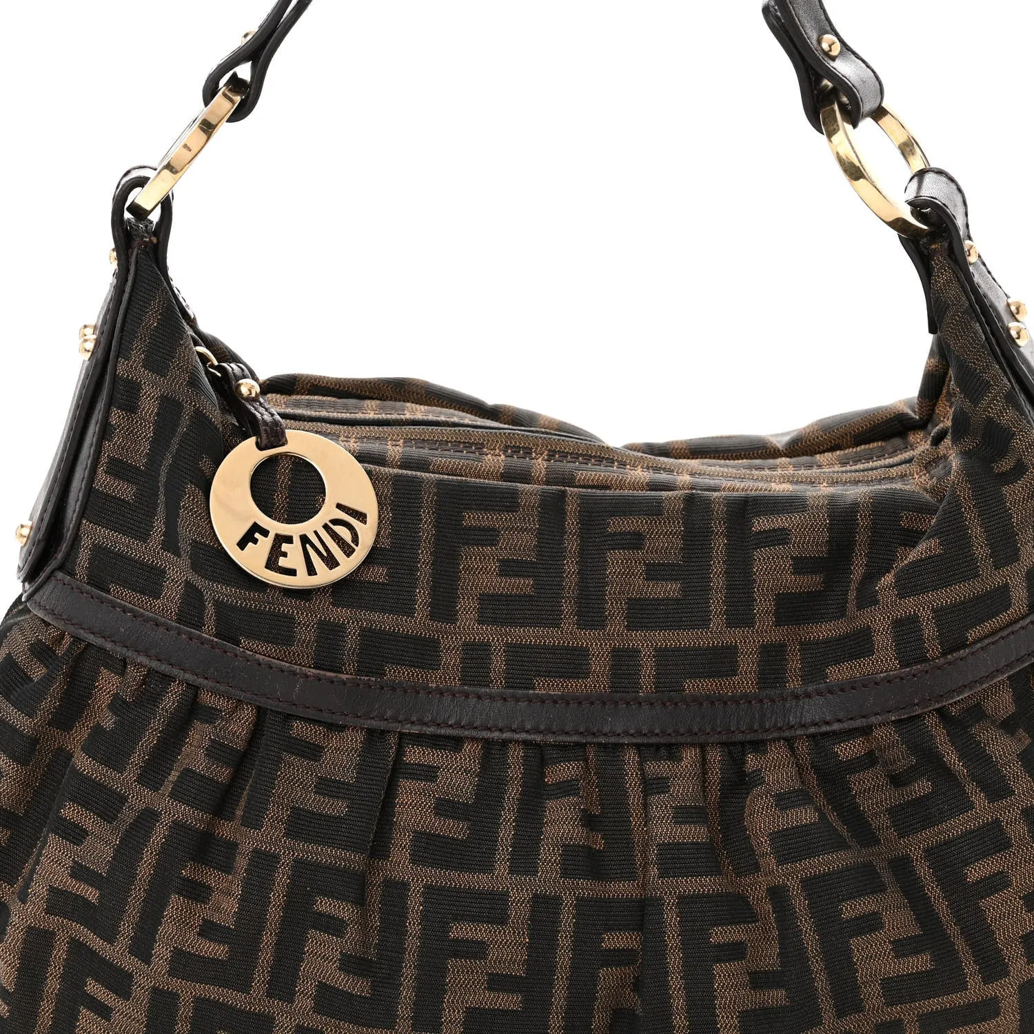 FENDI ZUCCA CUOIO LUCIDO CHEF HOBO BAG