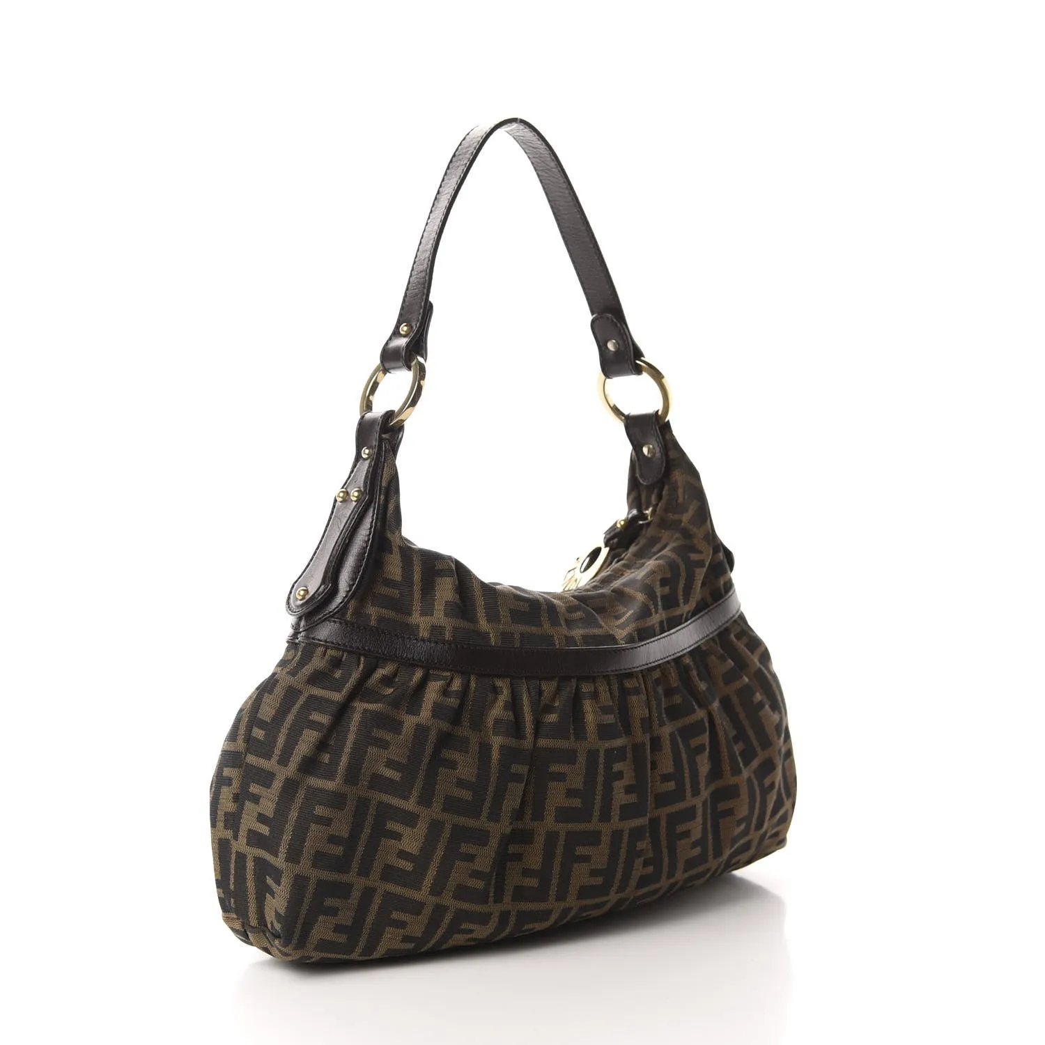 FENDI ZUCCA CUOIO LUCIDO CHEF HOBO BAG