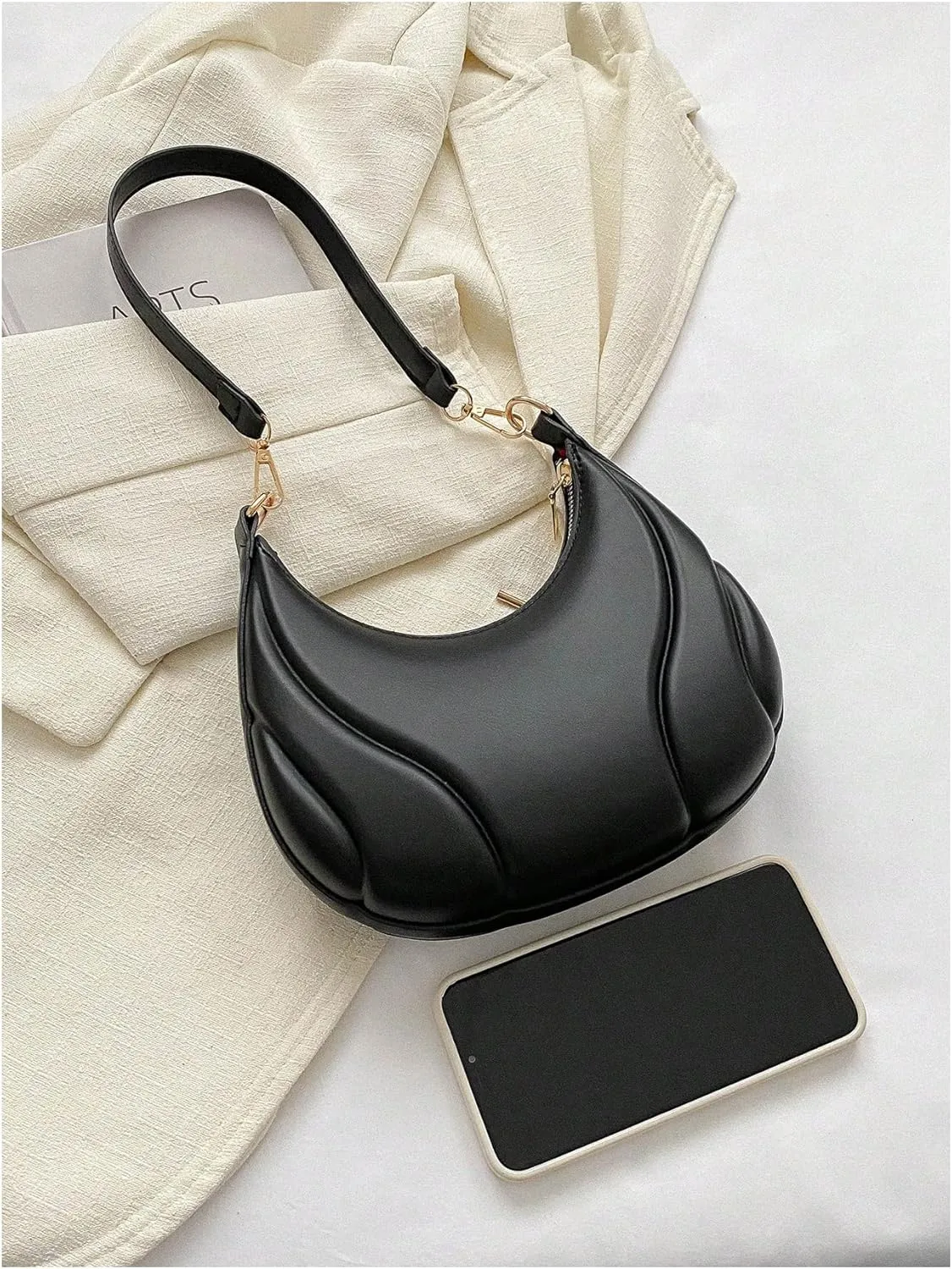 Floerns Women's Crescent Hobo Handbag Zipper Underarm Purse Shoulder Bag