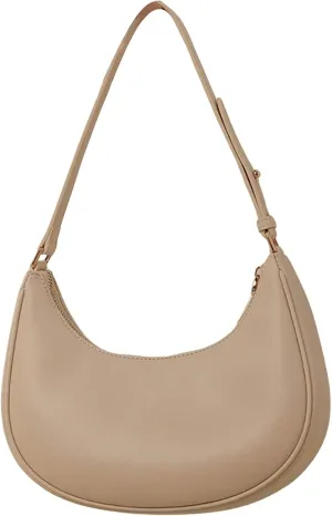 Floerns Women's Leather Crescent Handbag Underarm Purse Small Hobo Shoulder Bag