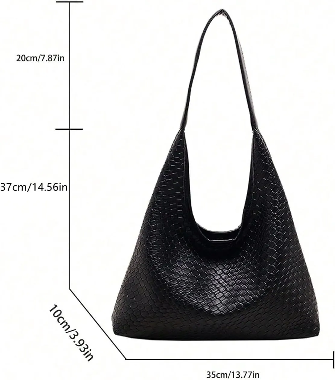 Floerns Women's Leather Tote Bag Woven Hobo Bag Top Handle Shoulder Bag Handbag