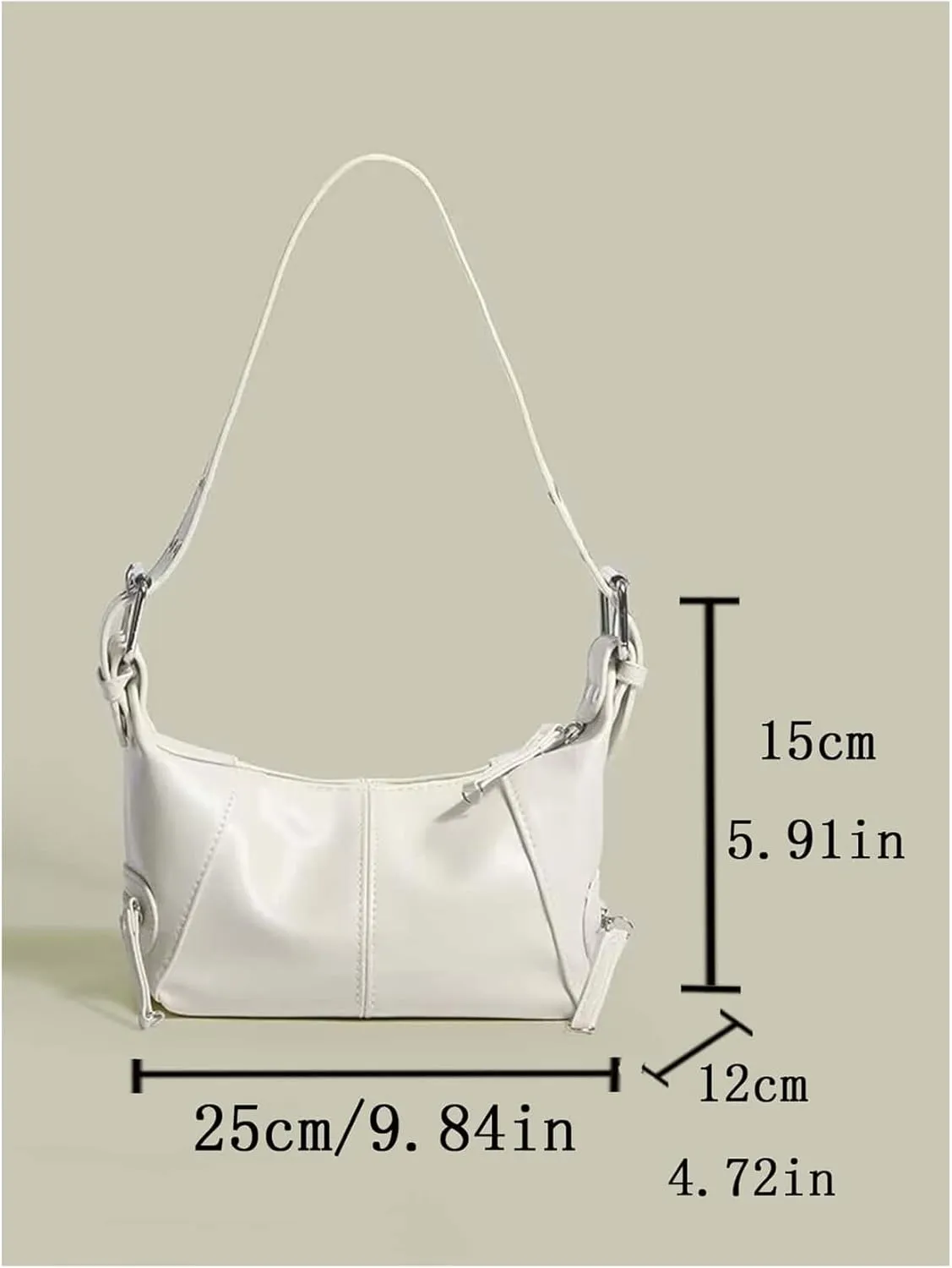 Floerns Women's Y2k Leather Hobo Bag Street Grommet Eyelet Shoulder Handbag