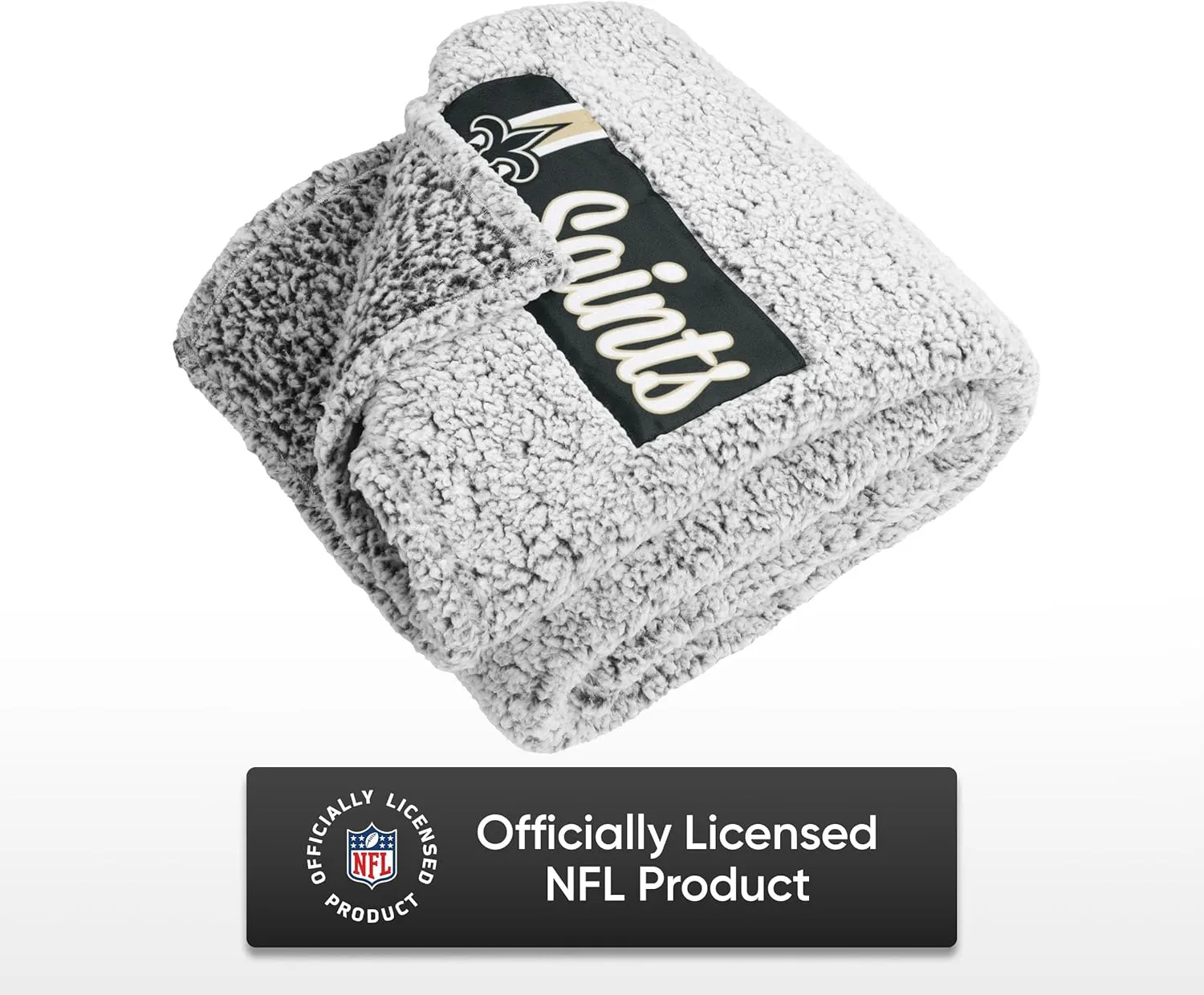 FOCO NFL Team Color Big Logo Cloud Sherpa Blanket 60" x 70"