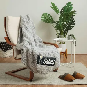 FOCO NFL Team Color Big Logo Cloud Sherpa Blanket 60" x 70"