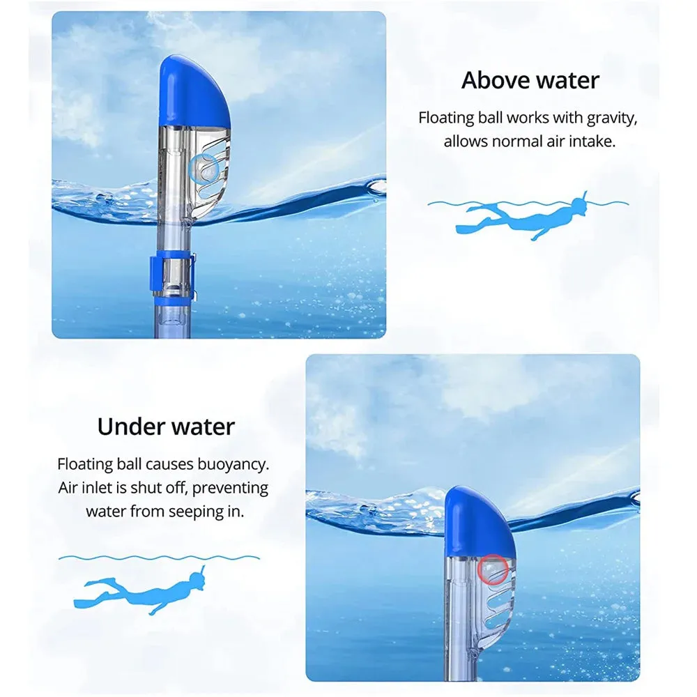 Foldable Anti-Fog Snorkel Mask Set