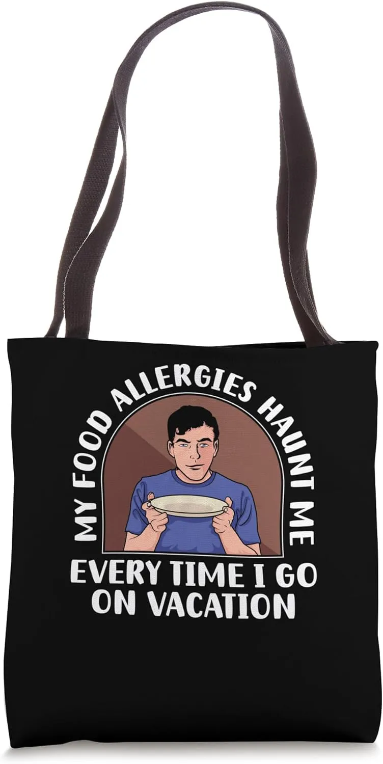 Food Allergy Travel Foodies Street Food Vacation Cuisine Tote Bag