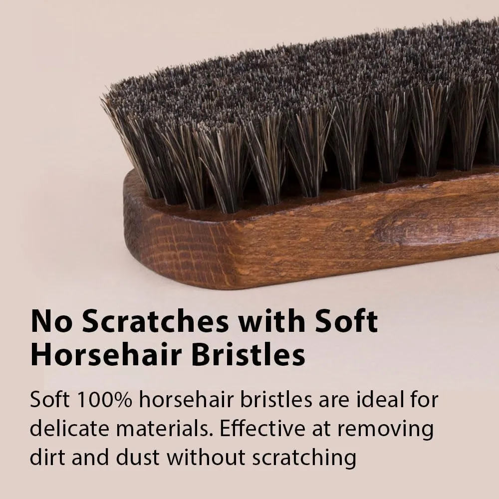 FootFitter Leather Shoe Shine Valet Refill Set, Complete Horsehair Brushes, Shoe Creams, Microfiber Cloths & Travel Shoehorn