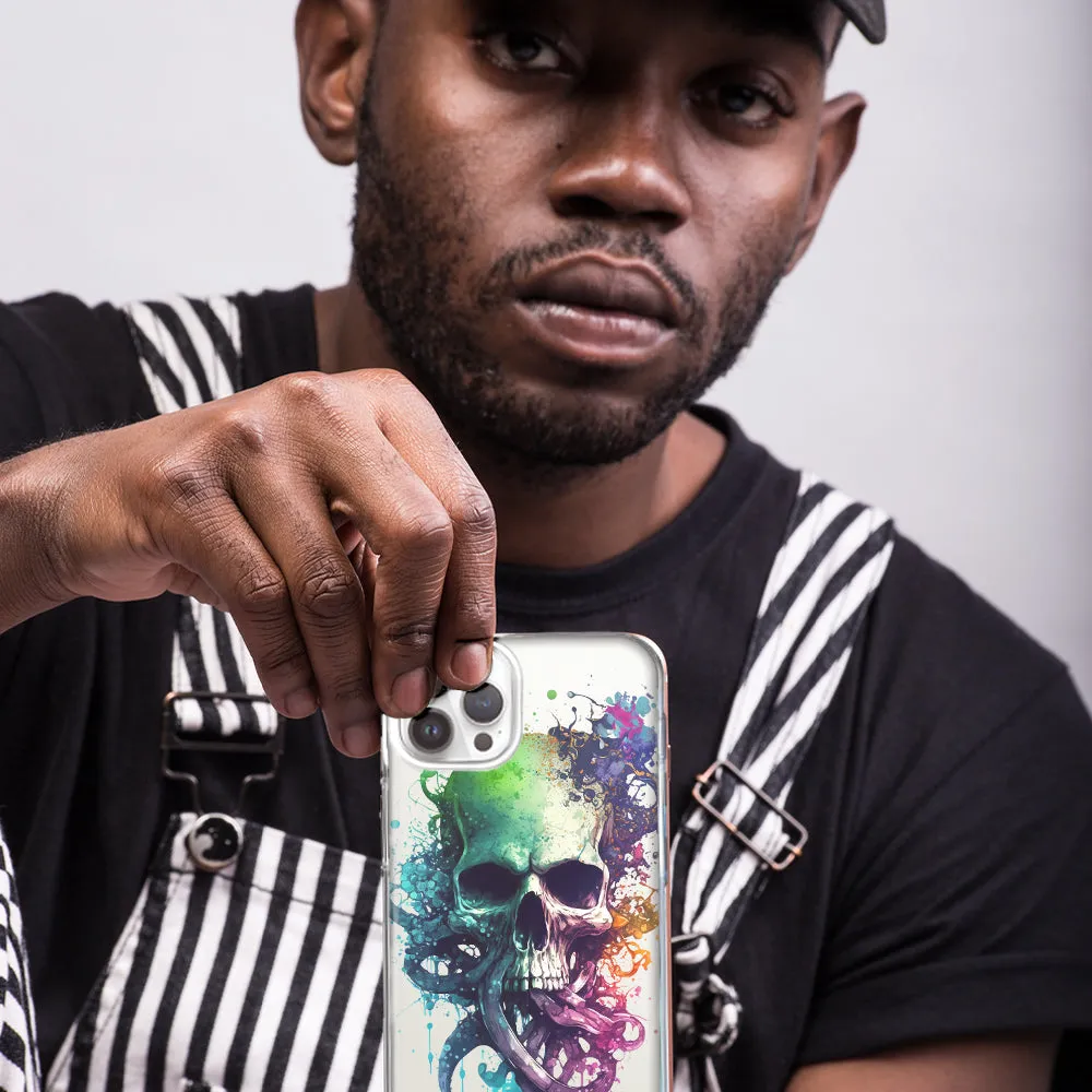 For Apple iPhone 14 Pro Max Fantasy Octopus Tentacles Skull Design Hybrid Protective Phone Case Cover