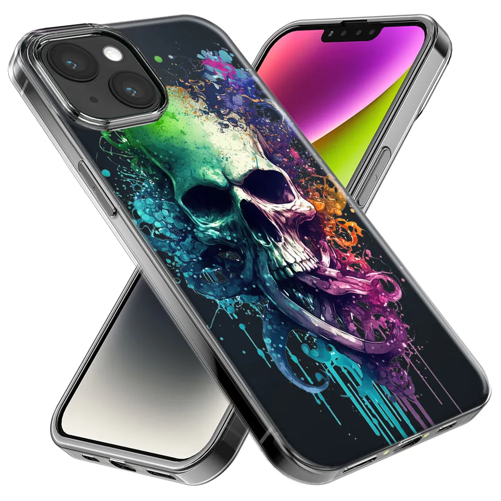 For Apple iPhone 14 Pro Max Fantasy Octopus Tentacles Skull Design Hybrid Protective Phone Case Cover