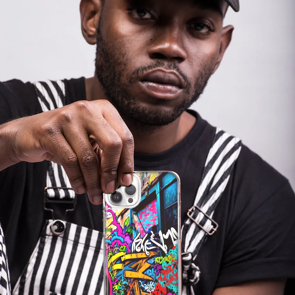 For Apple iPhone 14 Pro Max Urban Graffiti Street Art Painting Design Hybrid Protective Phone Case Cover