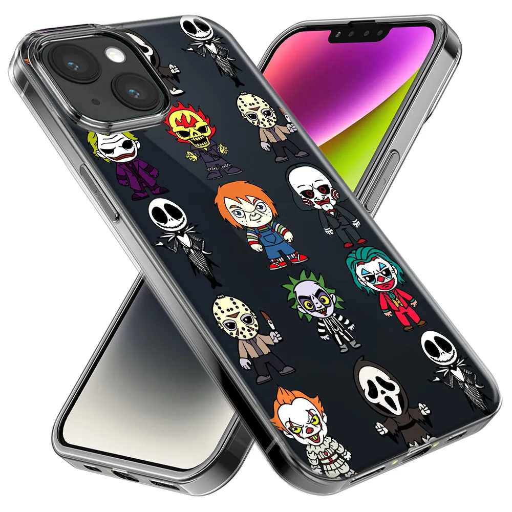 For Apple iPhone 15 Pro Cute Classic Halloween Spooky Cartoon Characters Design Hybrid Protective Phone Case Cover