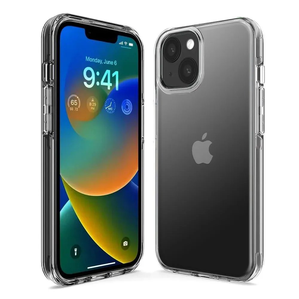 For Apple iPhone 15 Pro Max Clear Shockproof Heavy Duty Double Layer Dual Hybrid Protective Phone Case Cover