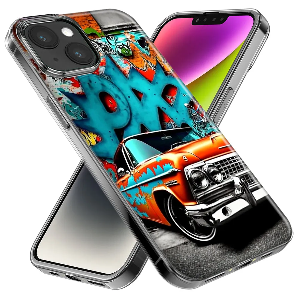 For Apple iPhone 15 Pro Max Lowrider Painting Graffiti Art Design Hybrid Protective Phone Case Cover