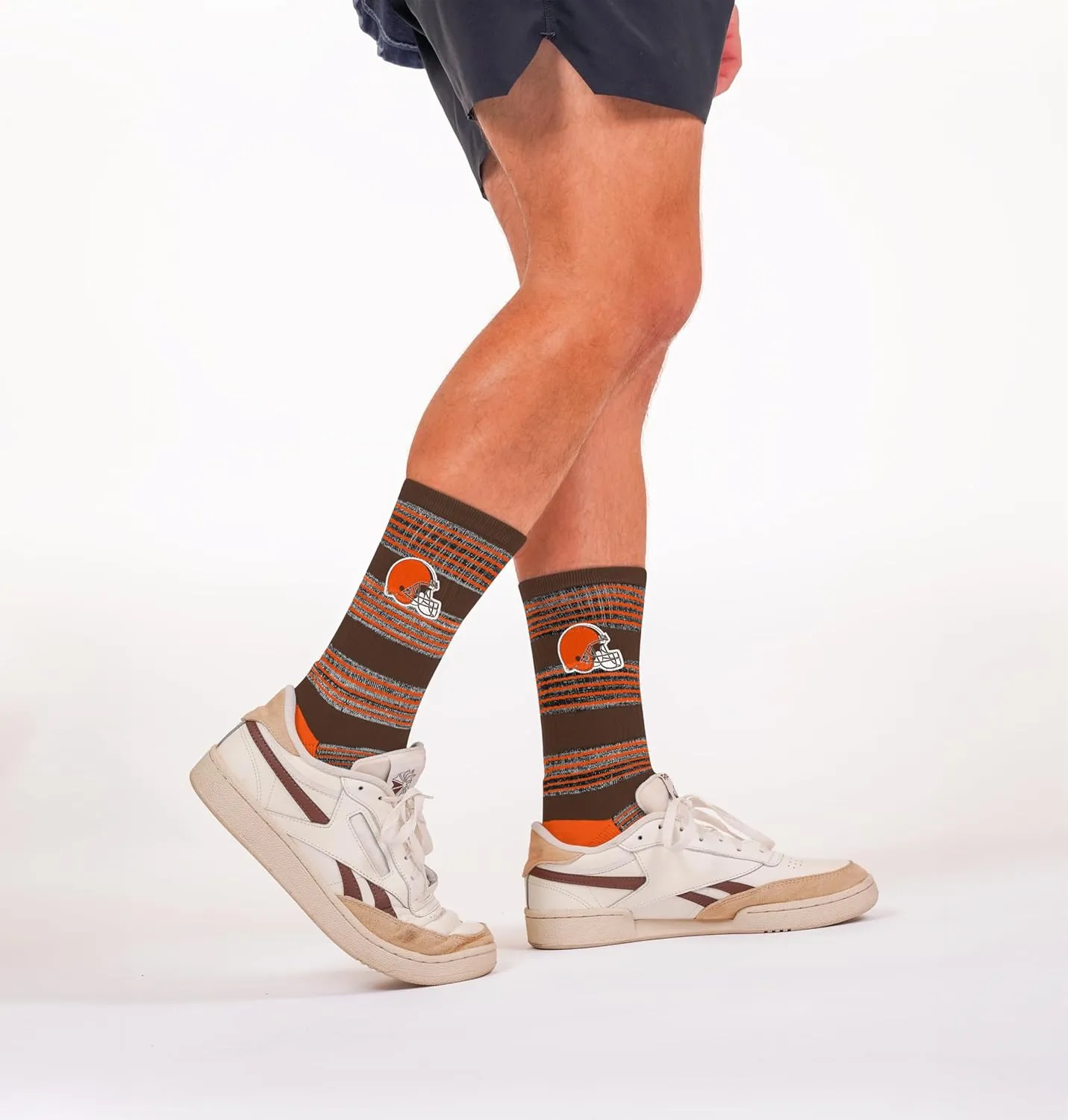 For Bare Feet Men's RMC Multi Stripe Crew Sock NFL