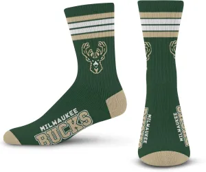 For Bare Feet NBA 4 Stripe Deuce Crew Sock Team Color