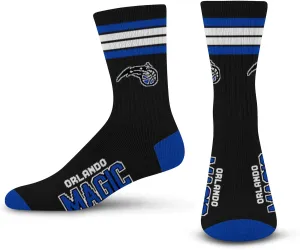 For Bare Feet NBA 4 Stripe Deuce Crew Sock Team Color