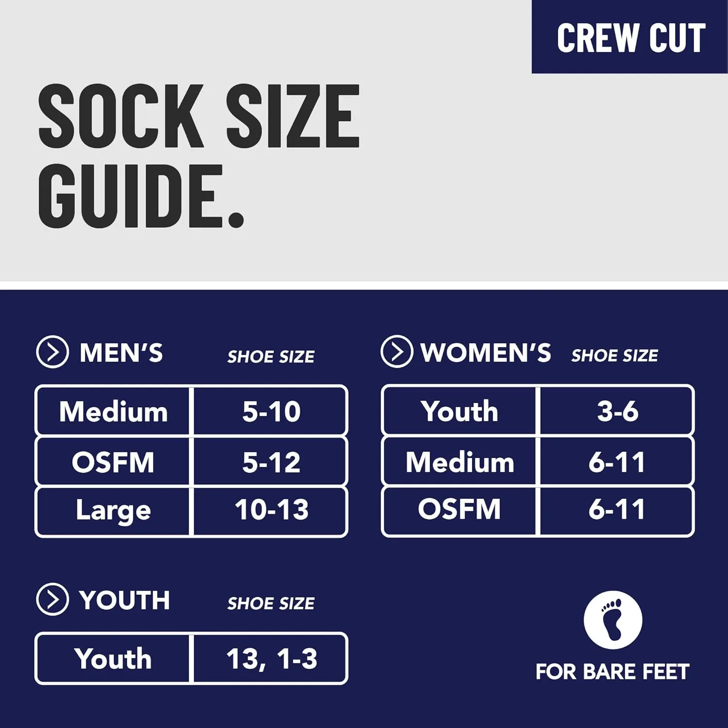 For Bare Feet Team Tonal Color Crew Sock