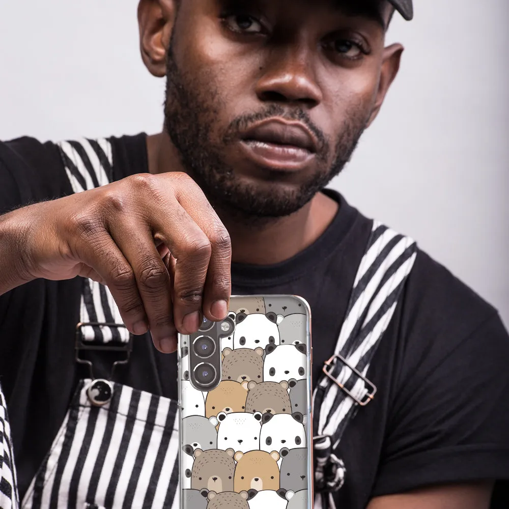 For Samsung Galaxy S24 Plus Cute Bears Slim Shockproof Hard Shell TPU Case Heavy Duty Protective Phone Cover