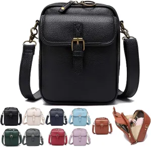Forcipower Crossbody Bag, 2025 New Forcipower Crossbody Leather Bag for Women, Anti-Theft Retro Design