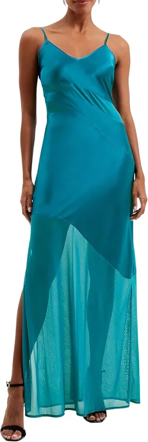 French Connection Womens Satin Strappy Slip Dress