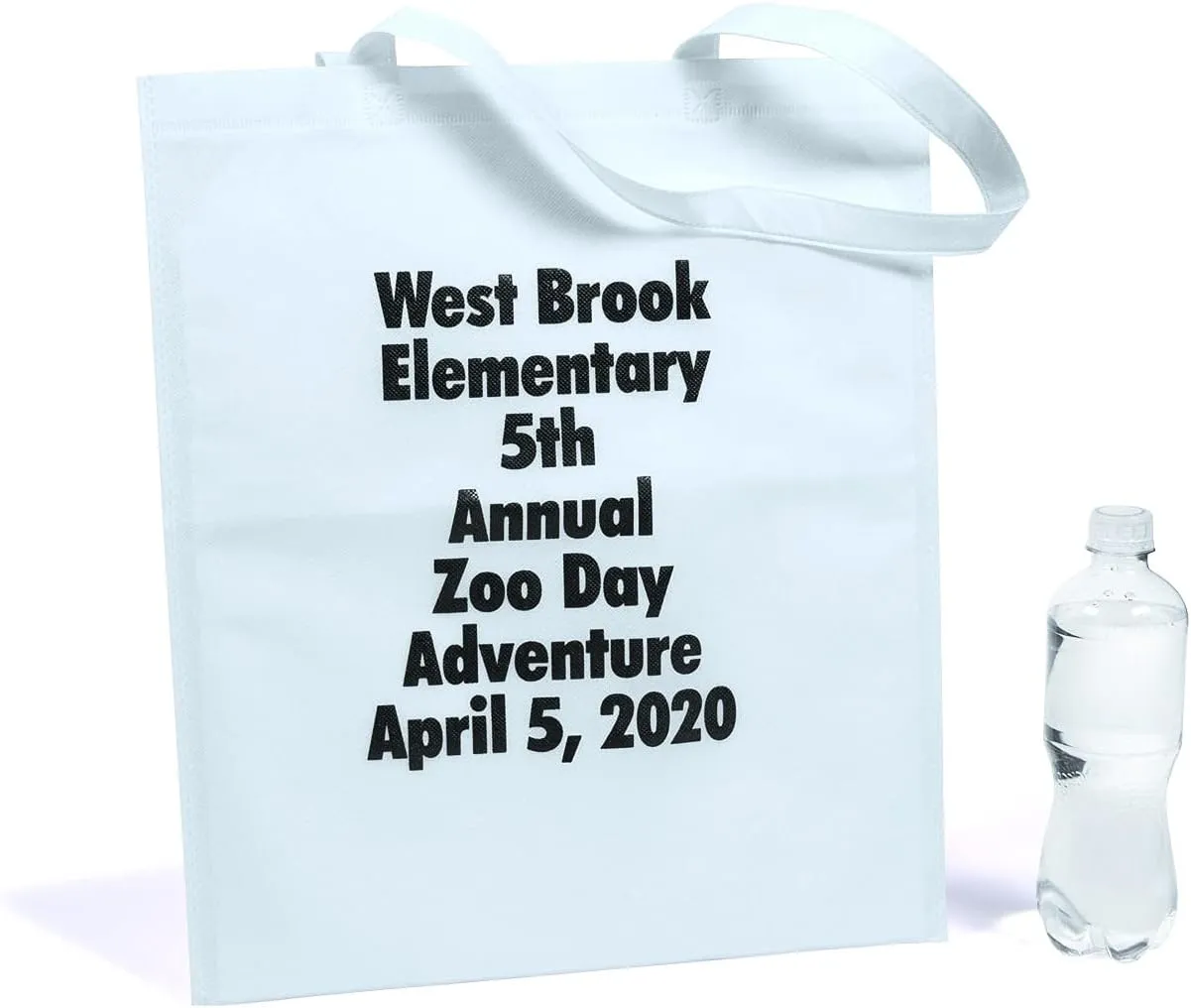 Fun Express Personalized Large White Tote Bags - 24 Pieces