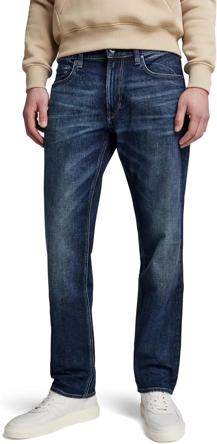 G-STAR Raw - Mens Mosa Straight Jeans, Color Worn in Stratos, Size: 31W x 32L