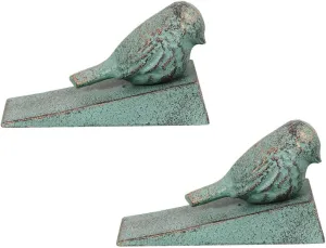 Gadpiparty 2pcs Retro Door Stop Indoors Vintage Decor Rustic Door Stopper for Floor Heavy Wedge Animal Door Decorative Outside Door Stopper Cute Exterior Stoppers Home Chicken Iron
