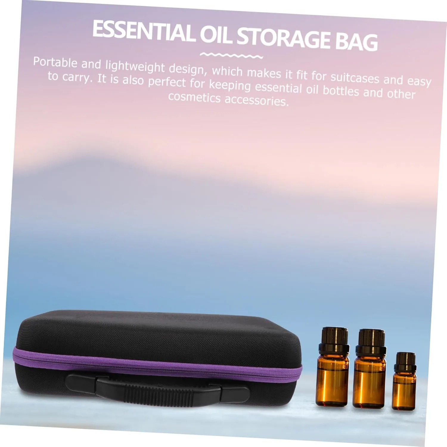 Gatuida 60 Purple Essential Oil Bottle Holder Essential Oil Storage Bag Essential Oil Storage Case Patent Leather Essential Oil Storage Pouch