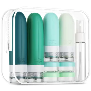 Gemice 16 Pack Travel Size Bottles, TSA Approved Leakproof Travel Containers for Toiletries, Silicone Refillable Travel Essentials Accessories with Travel Bag for Shampoo Conditioner