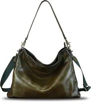 Genuine Leather Hobo Bag for Women Tote Bag Vintage Handmade Shoulder Bag Crossbody Bag Satchel Purses