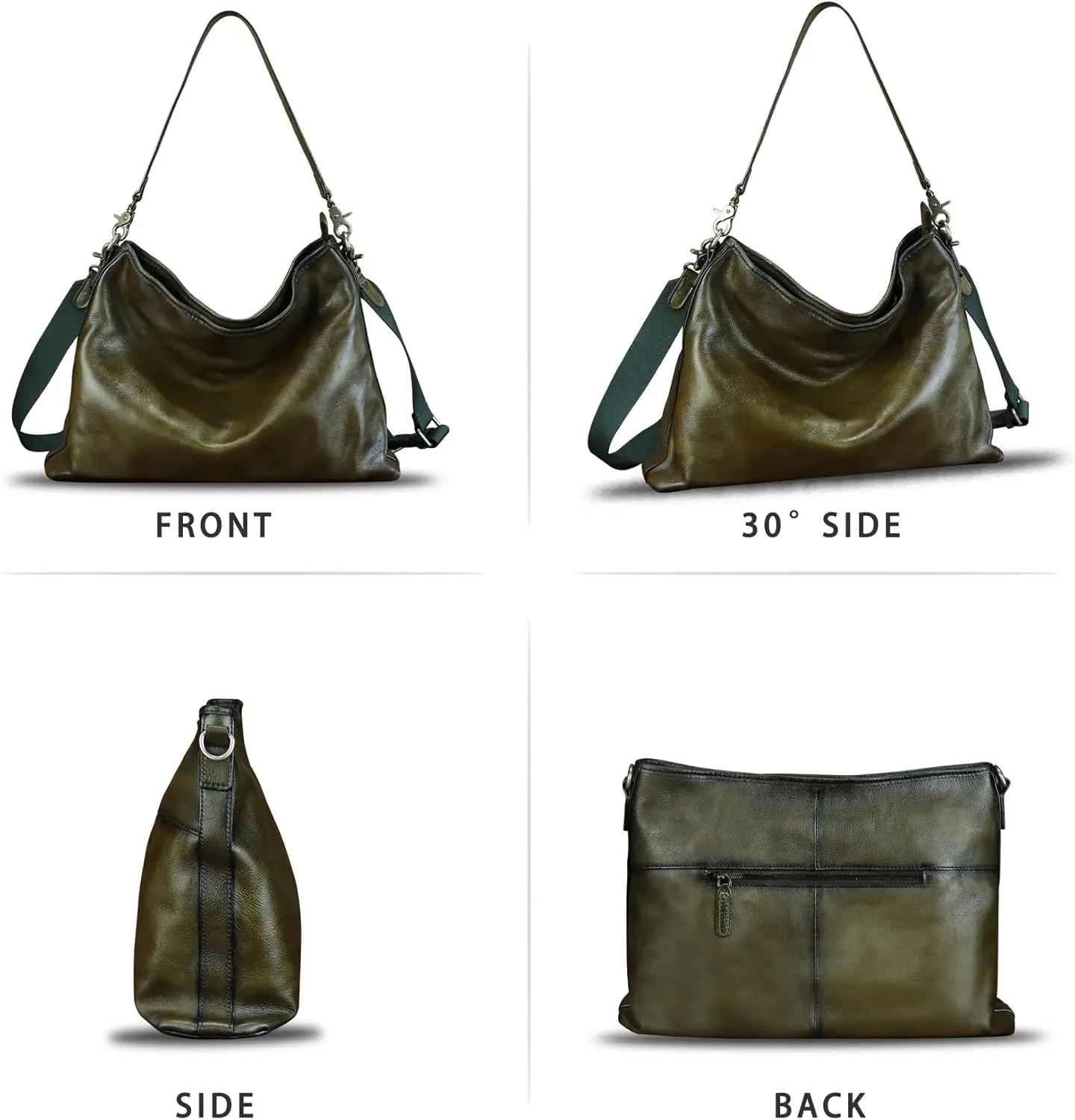 Genuine Leather Hobo Bag for Women Tote Bag Vintage Handmade Shoulder Bag Crossbody Bag Satchel Purses